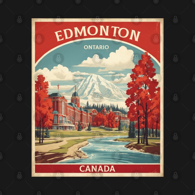 Edmonton Canada Vintage Poster Tourism by TravelersGems