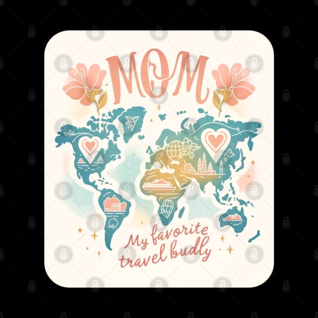 World's Best Travel Mom Motherday Vintage by POD24