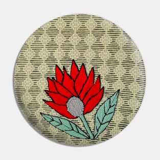 Japan Red Floral Pin