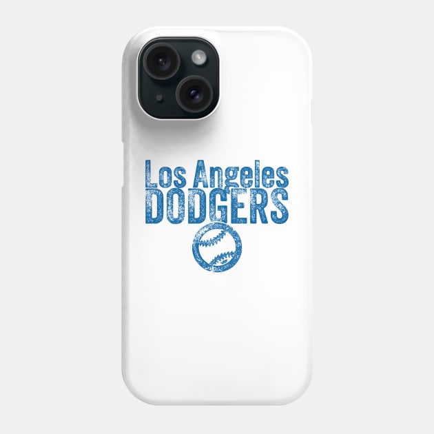 DODGERS Baseball Weathered Phone Case by Throwzack