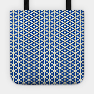 Blue Trillium Pattern Tote