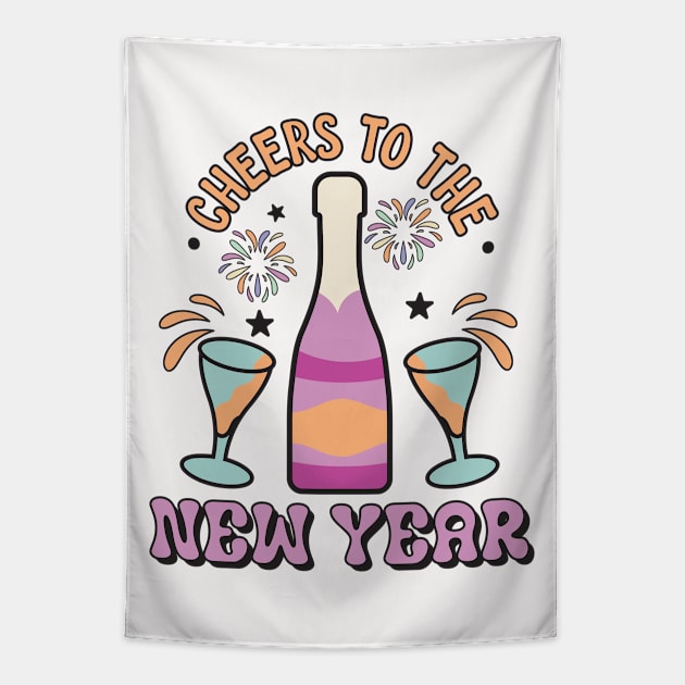 Cheers to the New Year Tapestry by MZeeDesigns