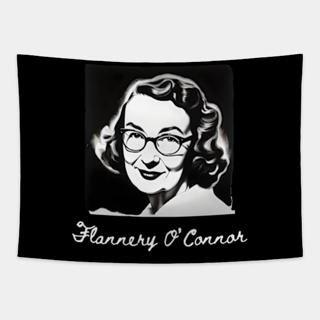 Flannery O'Connor Tapestry by Desert Owl Designs