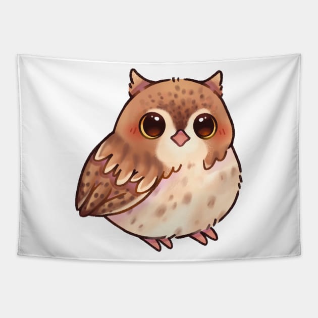 Eastern Screech Owl Tapestry by Riacchie Illustrations