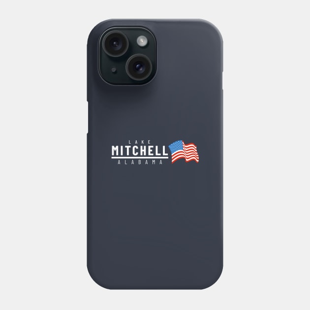 Lake Mitchell - USA - light text Phone Case by Alabama Lake Life