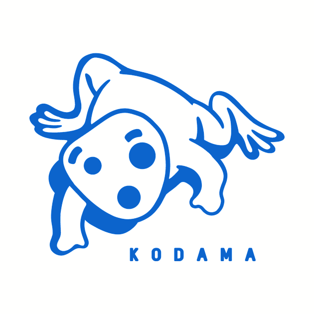 Kodama. A spirit in Japanese folklore that inhabit trees in blue ink by croquis design