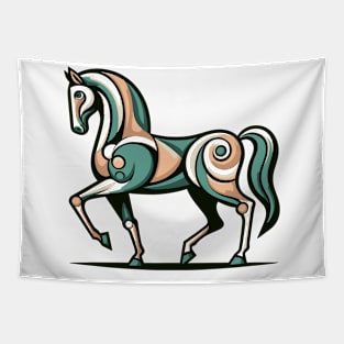 Horse illustration. Illustration of a horse in cubism style Tapestry