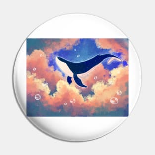 Space Whale Pin