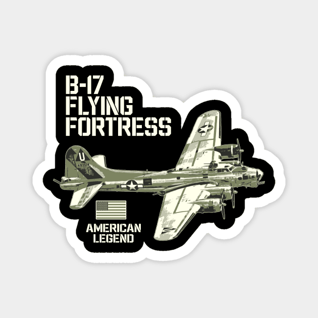 B-17 Flying Fortress Aircraft USAF Plane American Legend Magnet by BeesTeez