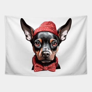 Fancy Doberman Pinscher Dog Tapestry