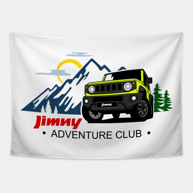 Jimny Adventure Club Tapestry by HSDESIGNS