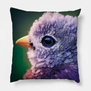 Cute fluffy bird design Pillow