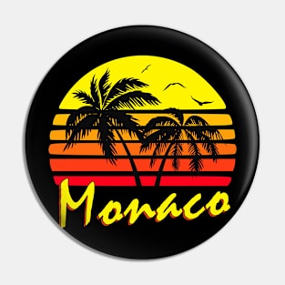 Monaco Retro Sunset Pin