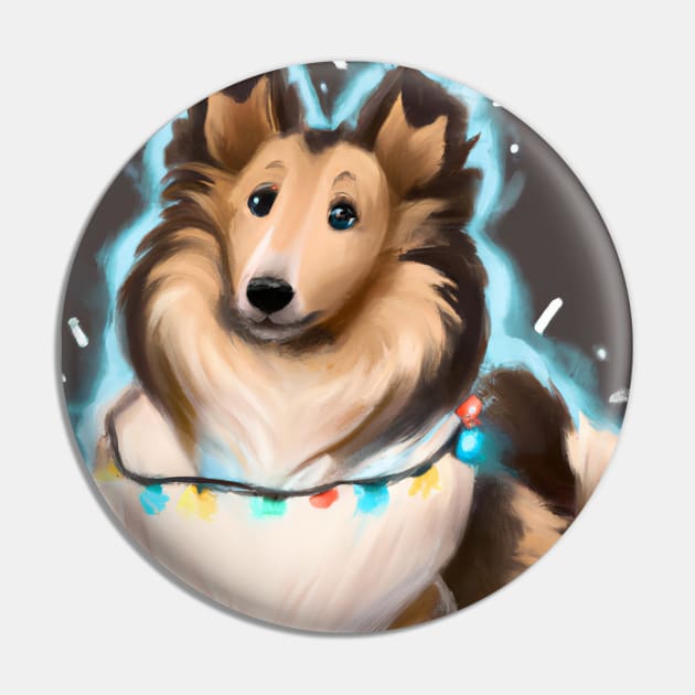 Cute Sheltie Drawing Pin by Play Zoo