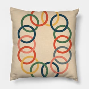 Round Merge - Multi Color Pillow