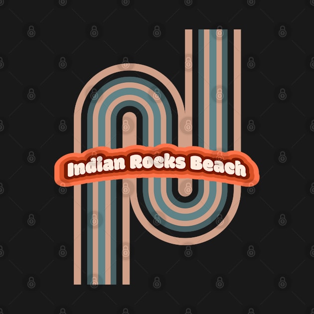 Indian Rock Beach Sunshine in a Beach with a Hippie Swirl Lines Island and River T-shirt by AbsurdStore