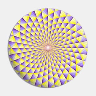 Mandala with 3D Optical illusion and Opposite colors Pin