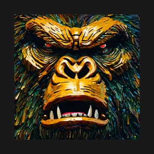 Gorilla King Kong Face Abstract Style T-Shirt