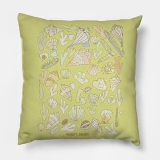 Sea Shells by the sea shore art by surfy birdy Pillow