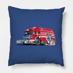 Cartoon Fire Truck Pillow