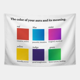 The color of your aura and its colors. Tapestry