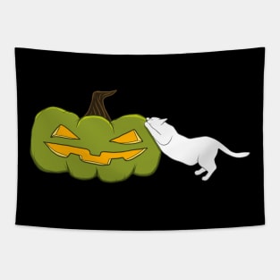 Green Scratch-O-Lantern Tapestry