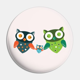 Owl family Pin