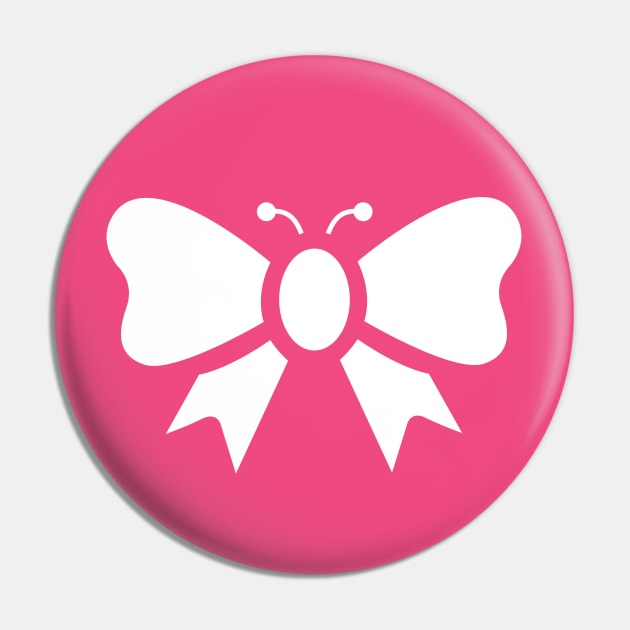 RIBBON BUTTERFLY (WHITE) Pin by MIZART