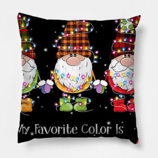 my favorite color is christmas lights Pillow