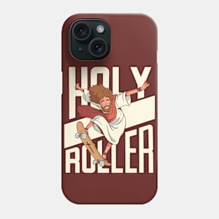 Funny Holy Roller Skateboarding Jesus // Christian Humor Jesus Joke Phone Case