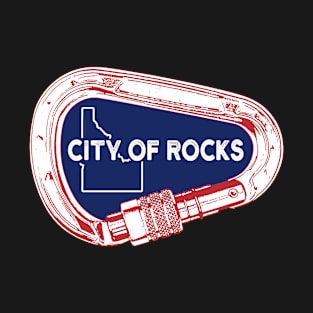 City Of Rocks Idaho Rock Climbing Carabiner T-Shirt