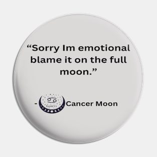 Cancer Moon Pin