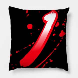 Bloody letter J Pillow