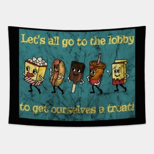 Old Time Movie Snacks Tapestry