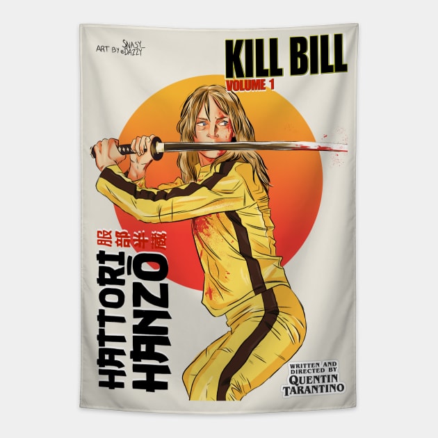 KILL BILL: Uma Thurman Tapestry by snasydazzy