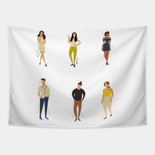 fashion styles sticker pack design Tapestry