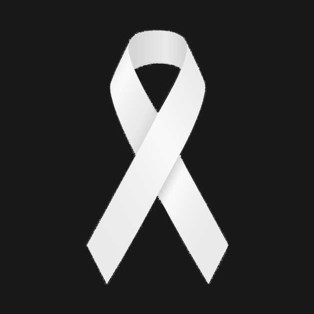 White ribbon anti domestic violence / lung cancer - White ...