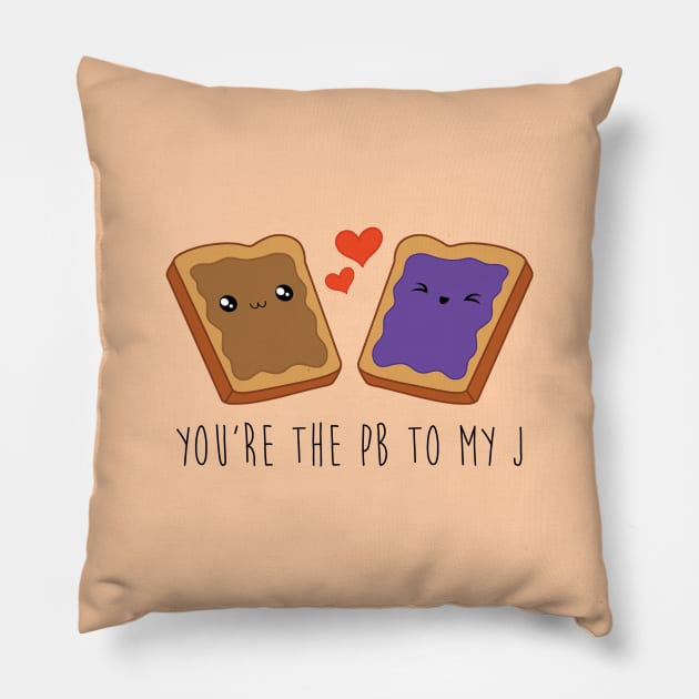 You're The PB To My J Pillow by lulubee