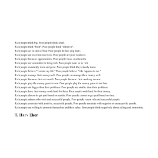 T. Harv Eker Quotes T-Shirt