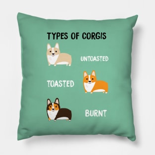 Types of Corgis Pillow