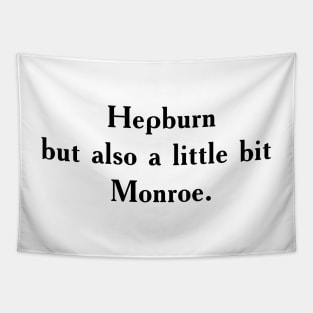 Hepburn + Monroe Minimalist Typography Design Tapestry