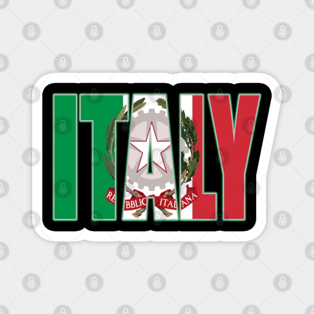 Italy Flag Italian Italia Italiano Magnet by E