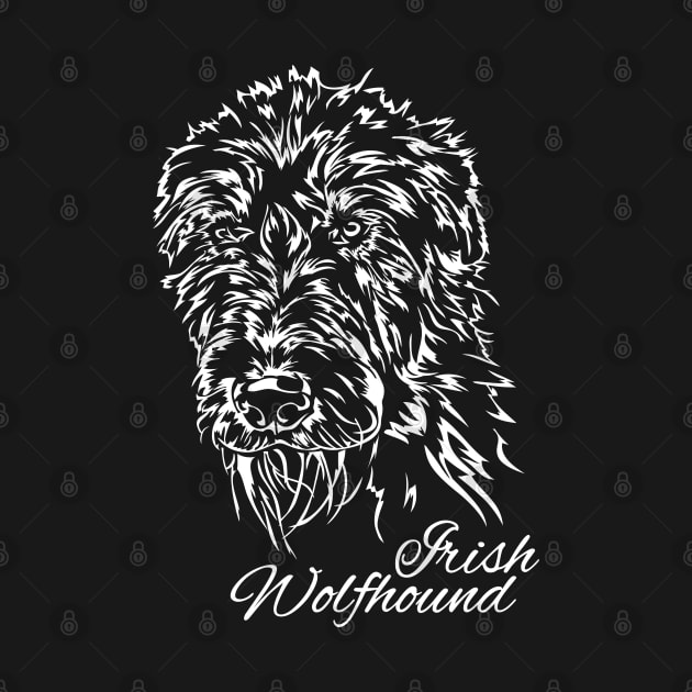 Proud Irish Wolfhound dog portrait by wilsigns