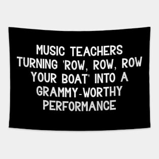 Music teachers Turning 'Row, Row, Row Your Boat' Tapestry