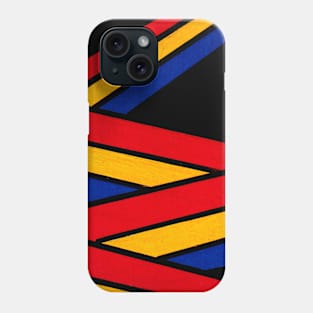 Mondrian Inspired Geometric Abstract Acrylic Painting XV Phone Case