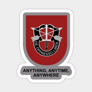 7th Special Forces Group (Airborne) Beret Flash, Anything, Anytime, Anywhere Magnet