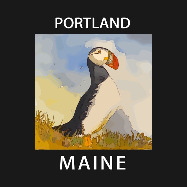 Puffin, Portland Maine by WelshDesigns