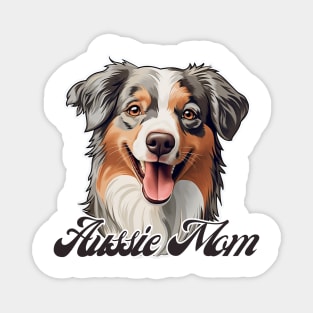 Aussie Mom T-Shirt - Dog Lover Gift, Pet Parent Apparel Magnet