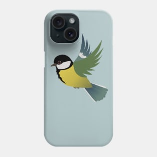 Flying great bird on a light blue background Phone Case