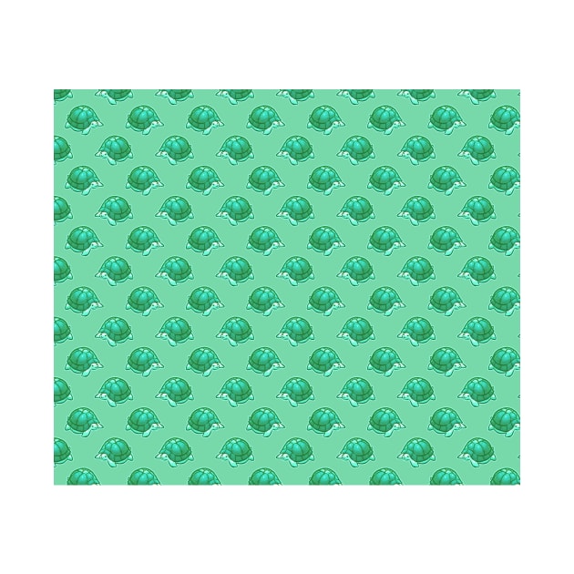 Aqua Green Turtle Pattern by saradaboru